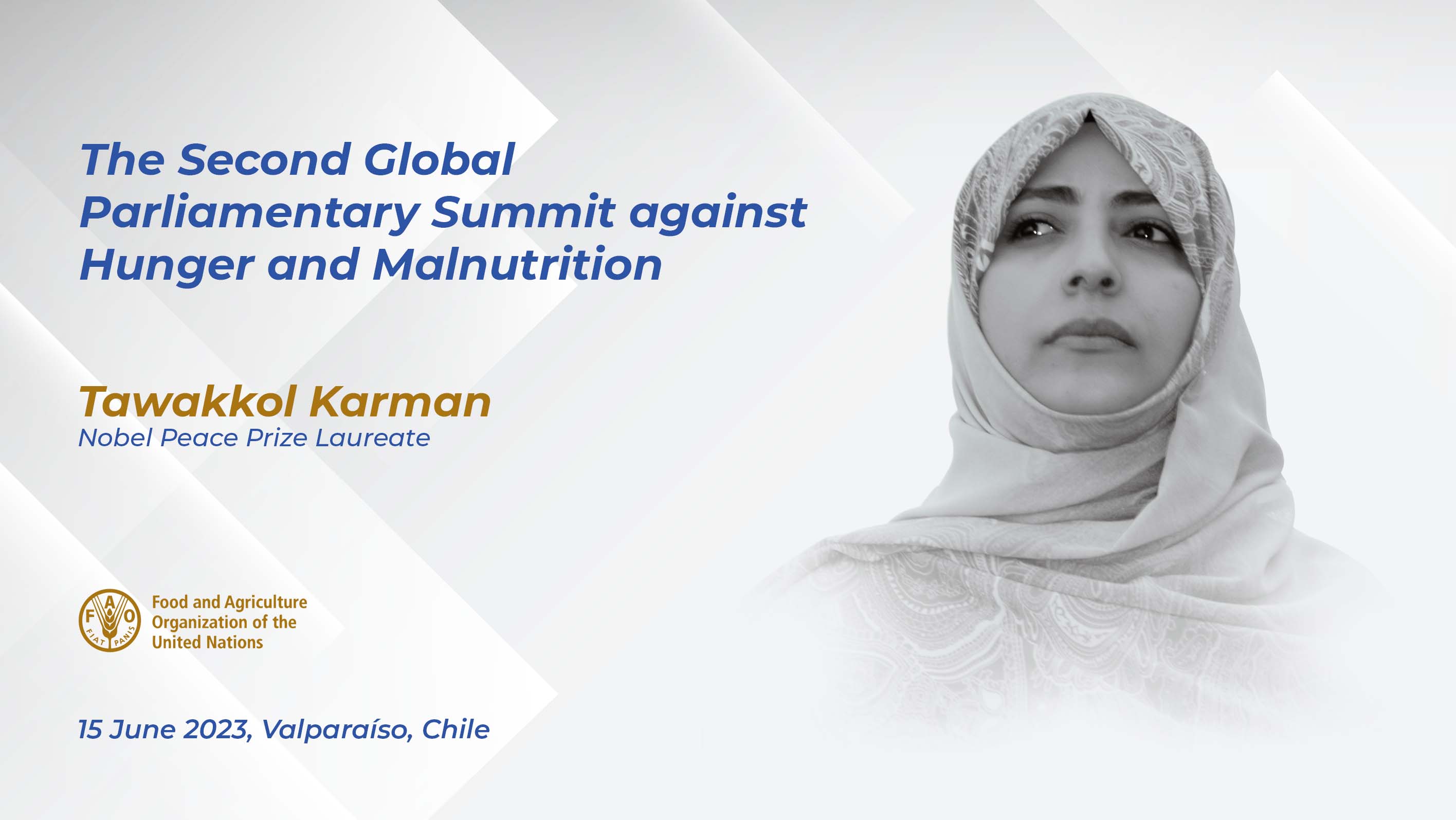 Tawakkol Karman to attend world summit on hunger